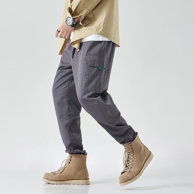 

2021 New Hip Hop Streetwear Sport Spring Harem Rock Load Grey Male Cargo Black Fashionable Runners Skate Pants ORTE, K2089 b