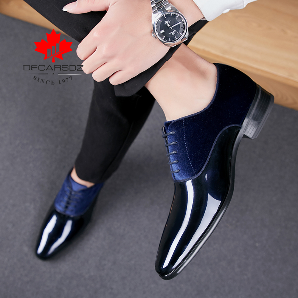 

DECARSDZ Dress Wedding Fashion Office Footwear High Quality Patent Leather Comfy Formal Brand Men Shoes LJ201014, Dk-s-017-6