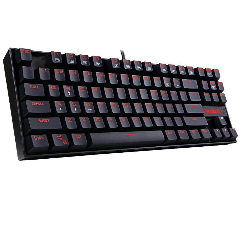 

Redragon K552 KUMARA Mechanical Gaming Keyboard Red LED Backlit Blue Switches Ergonomic 87 Keys USB Wired Keyboard for PC Gamer