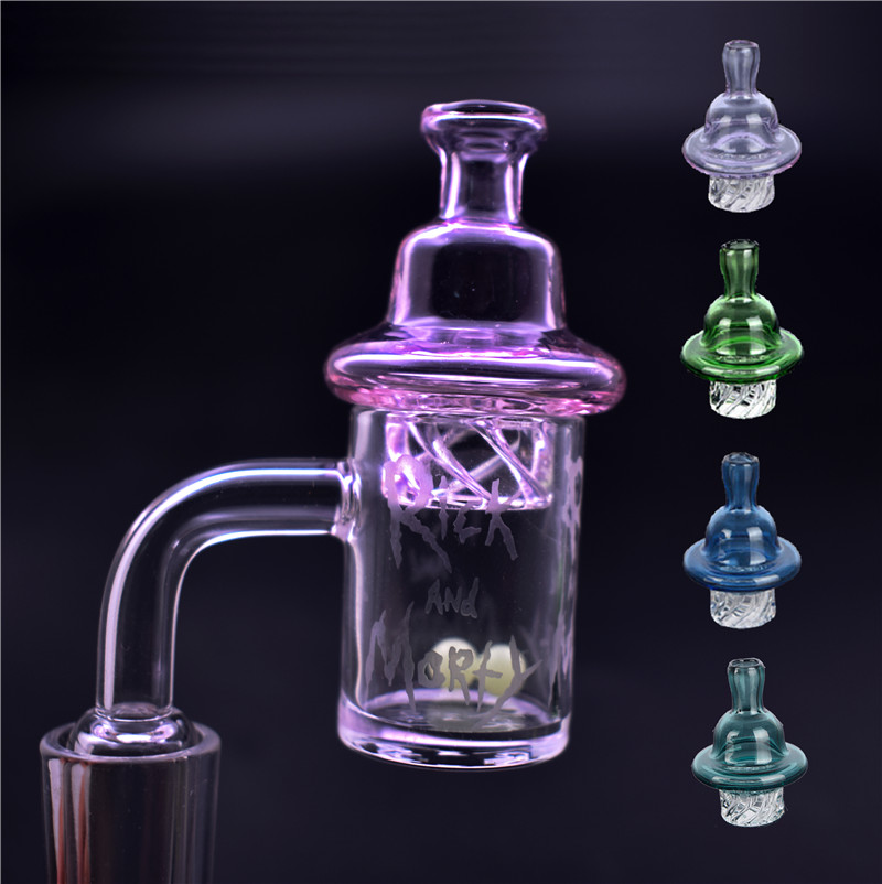 

new arrival 25mm Quartz Banger with Spinning Carb Cap and terp pearls 10mm 14mm 18mm Male Female Thick banger Domeless nail for Dab Rig Bong