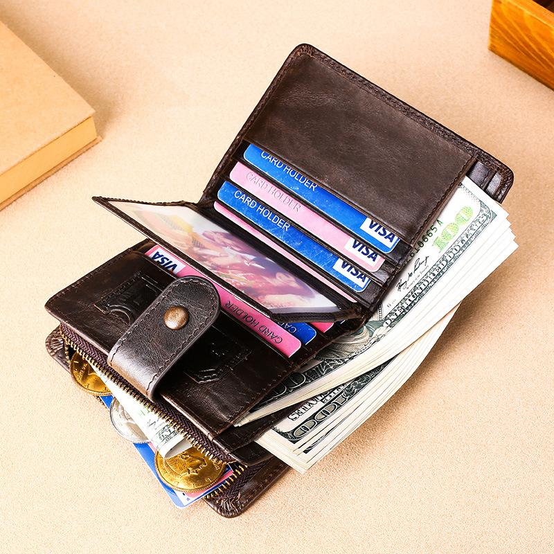 

Woman Wallet Genuine Leather Woman's Purse Design Female Wallets With Zipper Coin Pocket Card Holder Luxury Wallet, Black