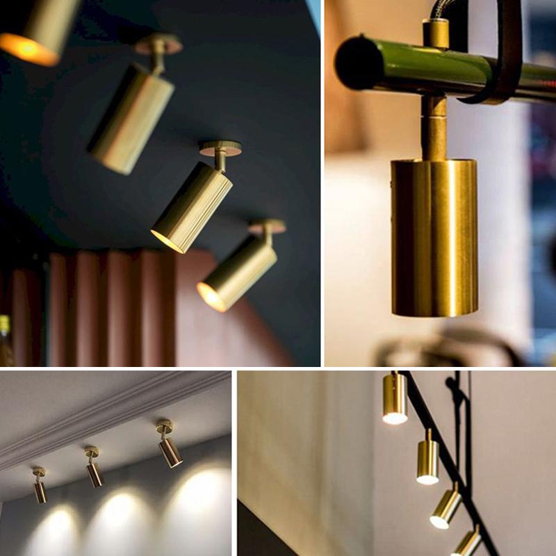 

10pcs/lot Dimmable Copper Spotlight 10W Gold Shell LED Ceiling Lamp Living Room Background Wall Clothing Shop Aisle AC 85-265V