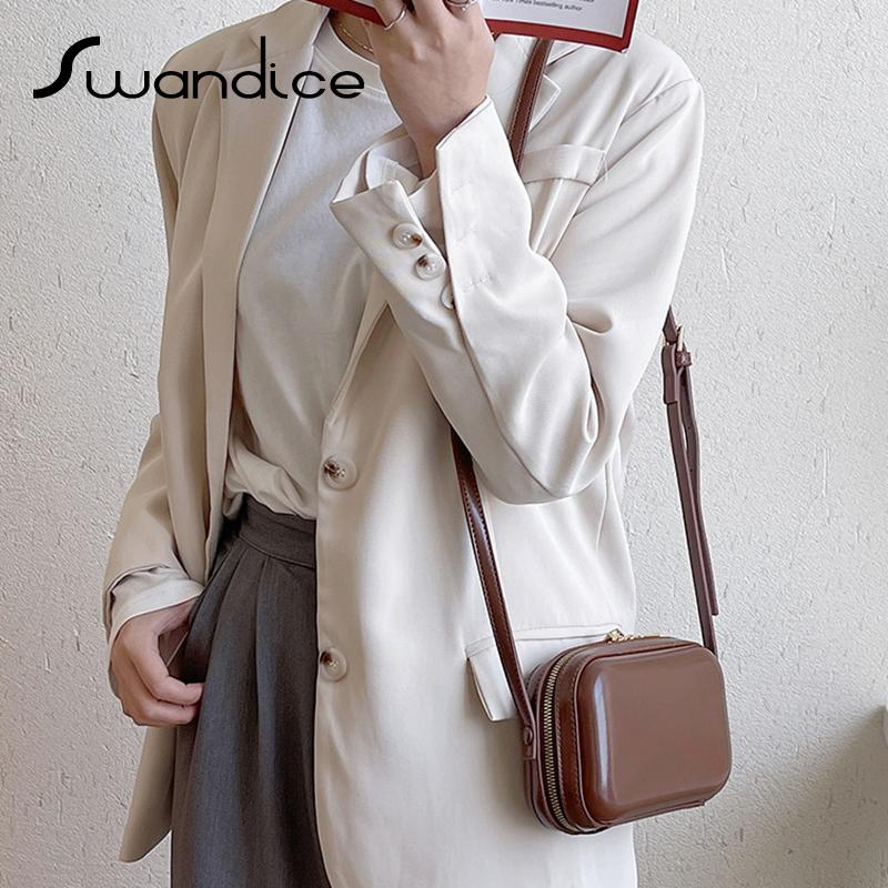 

Mini Small Flap Simple Vintage Camera Messenger Crossbody Shoulder Bags Women Female Ladies Handbags Fashion Casual Chic 2021, Black