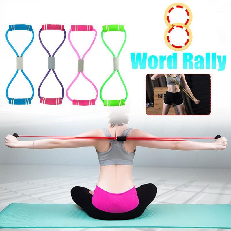 

8-shaped Rally Yoga Gel Fitness Resistance 8 Word Chest Exercise Band Exercise Rubber Rope Fitness Dilator Elastic Muscle1, Blue