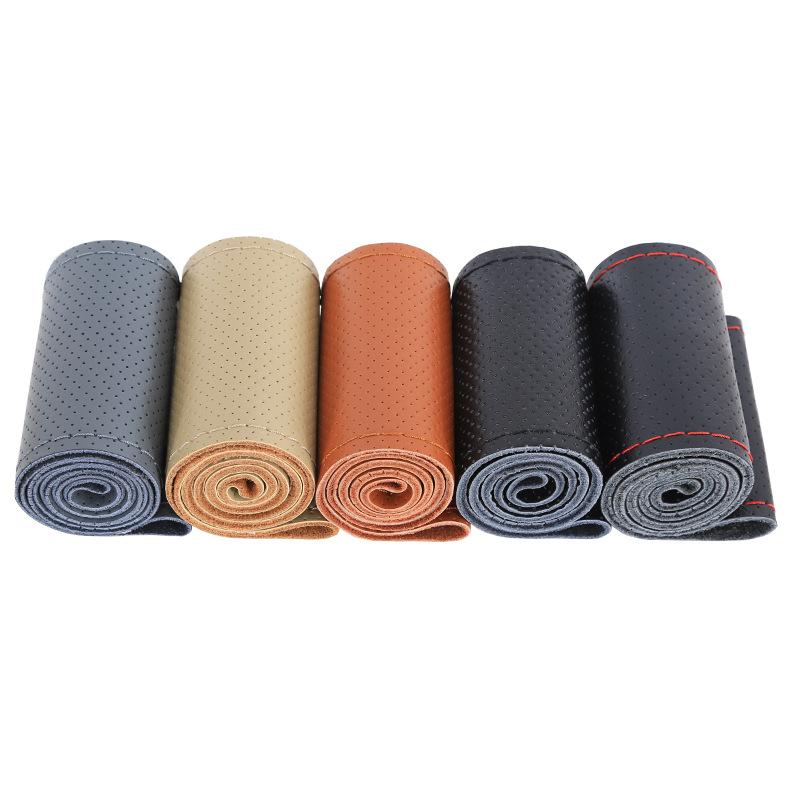 

Braid On Steering Wheel Hand-stitched Genuine Leather Car Steering Wheel Cover for Lada Vesta Xray 2020 2020