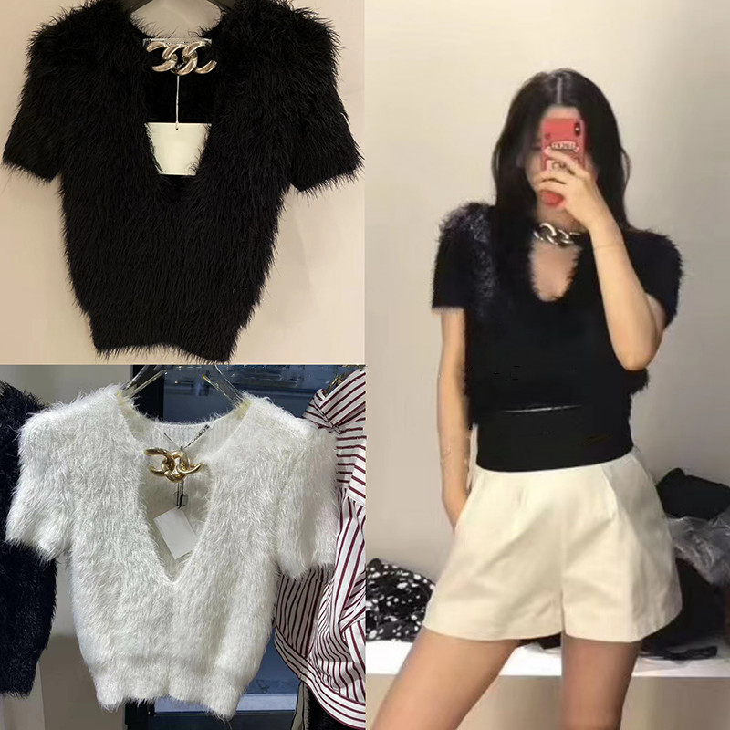 

2021 Autumn Sexy Winter Shirt Short Knitted Female Sweat Pants Eo2q, Black