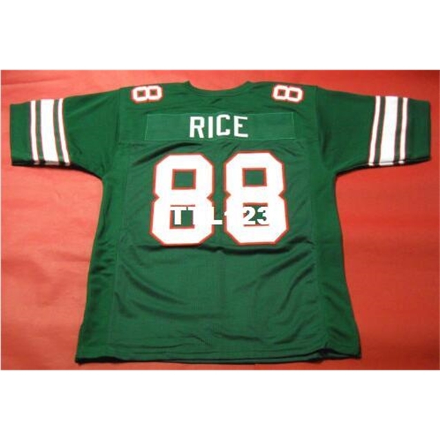 

Men MISSISSIPPI VALLEY STATE DELTA DEVILS #88 JERRY RICE CUSTOM REEN College Jersey size s-4XL or custom any name or number jersey, Green