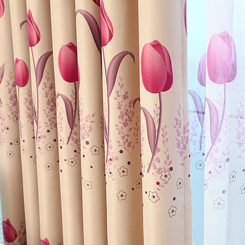 

blackout curtains for living room bedroom flower finished curtains window treatment christmas decorative, Purple