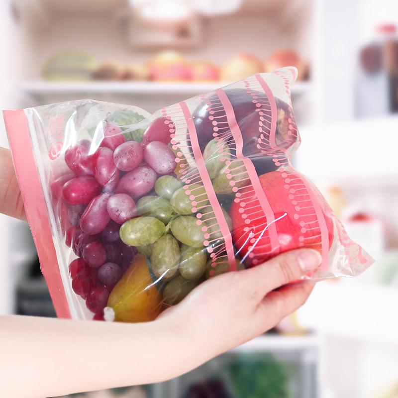 

50PCS Reusable Fresh Zipper Bag Freezing Heating Saran Wrap Storage Bag Versatile Vacuum Sealed Kitchen Accessories