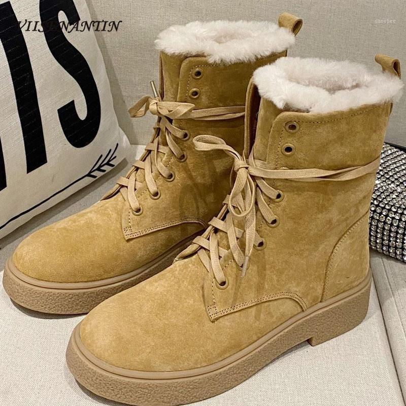 

Fashion Ginger Black Gray Desigbner Brand Woman Boots Comfortable Lace Up Thick-soled Wool Lining Winter Snow Boots1, As pic