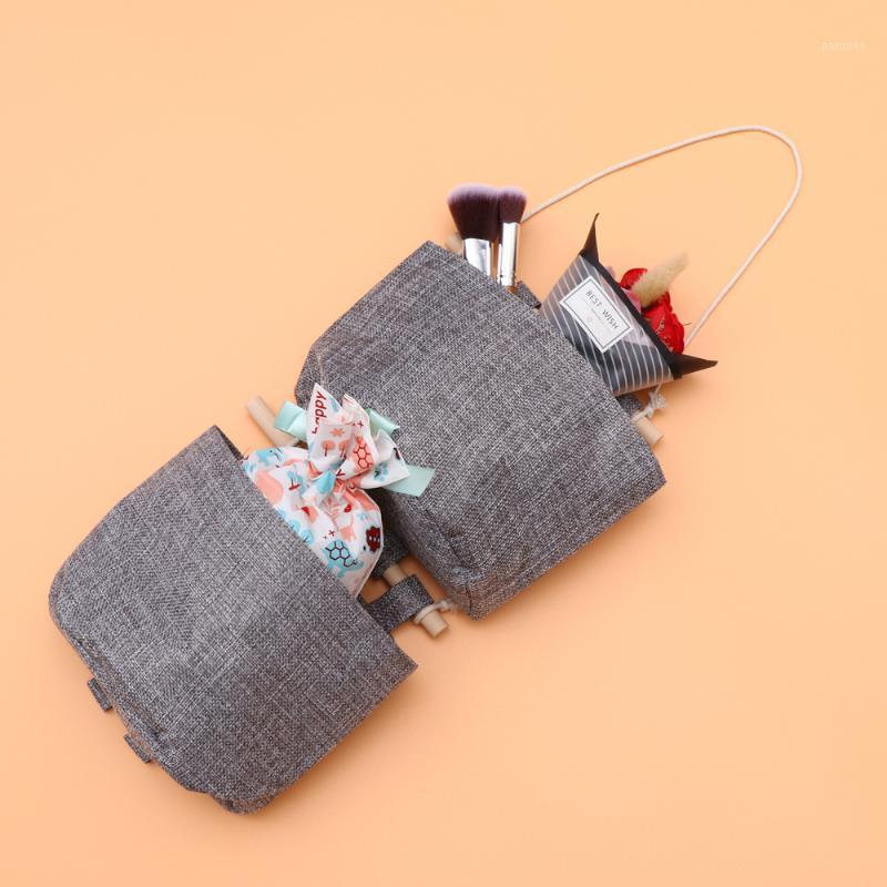 

1 Set of Wall Integrated Bags Creative Hanging Baskets Simple Storage Pouch Wall Sundries Holder Coffee1, Grey