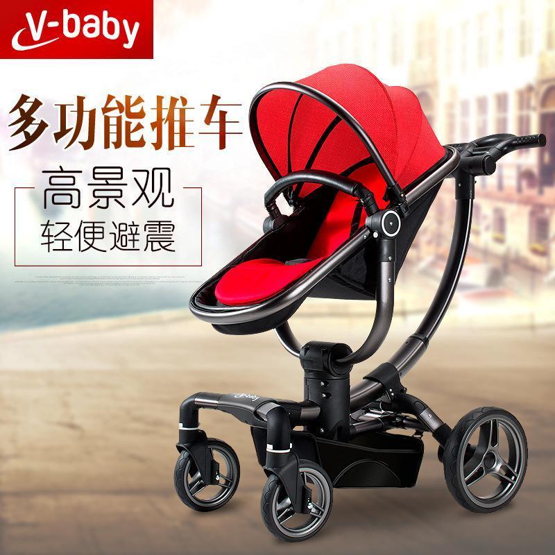 

Strollers# The Latest 360 Degree Rotating Two-way Baby Stroller High Landscape Carriage Can Sit, Lie And Fold Up Carriage1