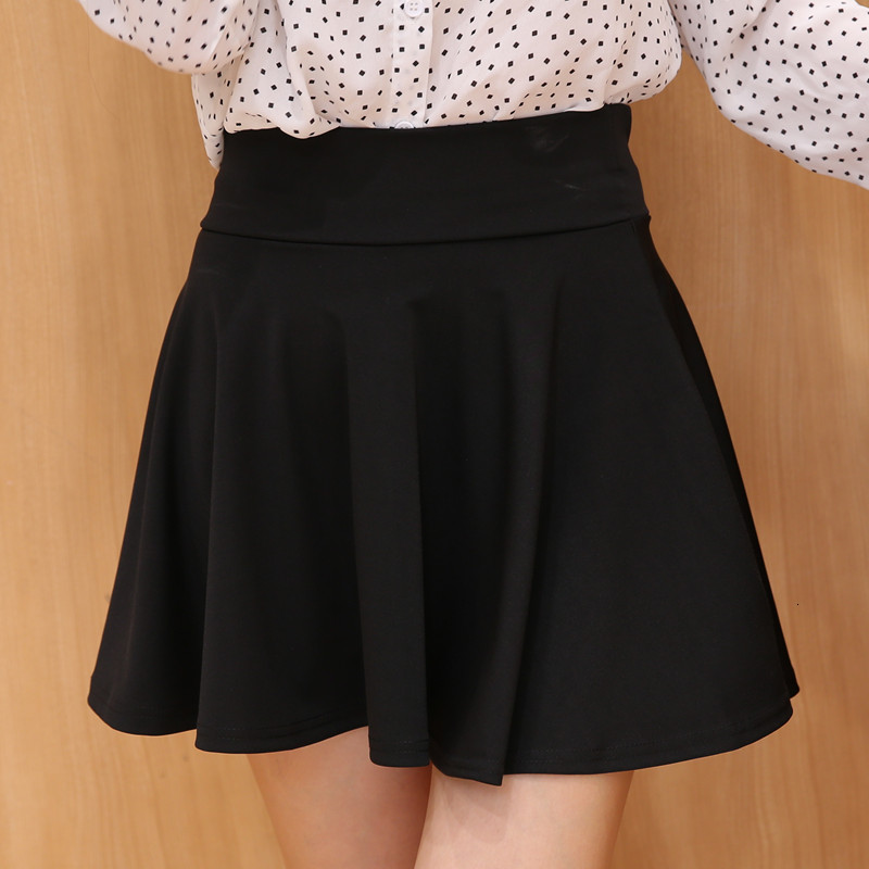 

2021 New Spring Summer Women High Waist Fashion Casual Elegant Office Lady Professional Large Size Pleated Mini Skirts Female Thxy, Ap06 light blue