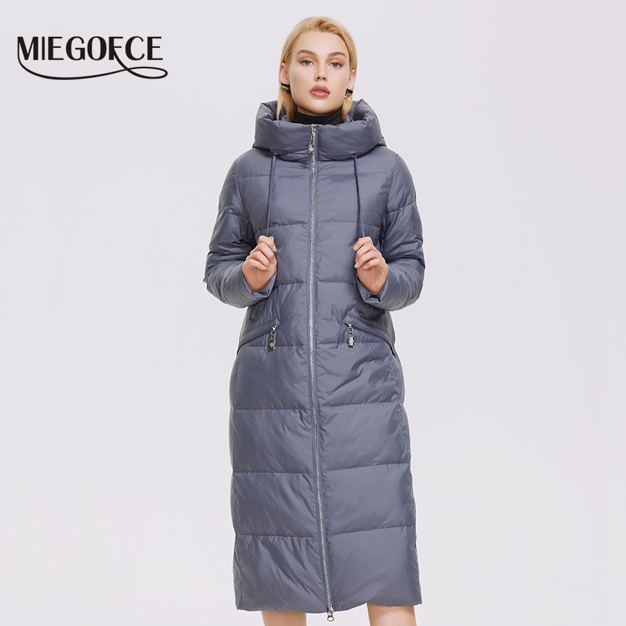 

MIEGOFCE 2021 Winter Womens Long Brand Parkas High Quality Womens Thermal Coat Cotton Jaet D21894, 201 black
