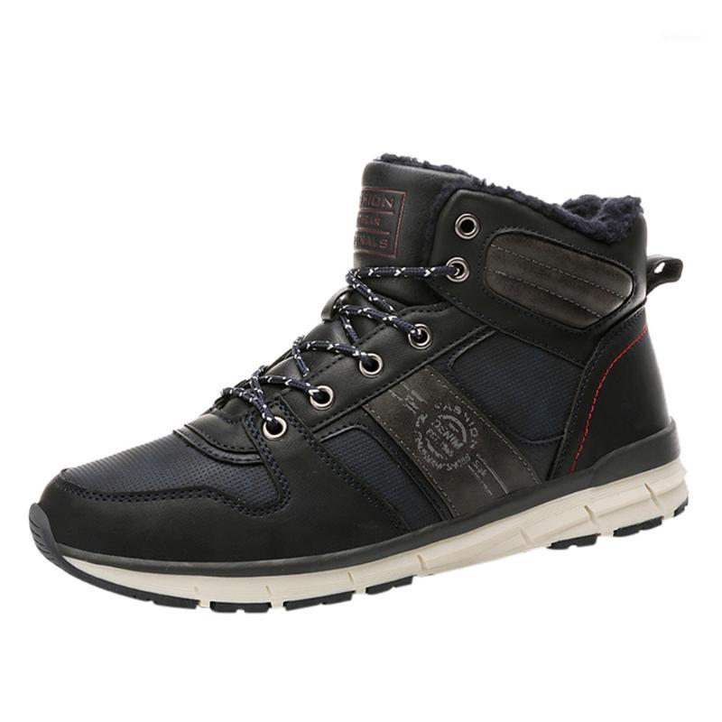 

SAGACE Fashion Winter boots Men Lace-Up Outdoor Sport Shoes for male Keep Warm Mountaineering Boots winter boot men high quality1, Bu