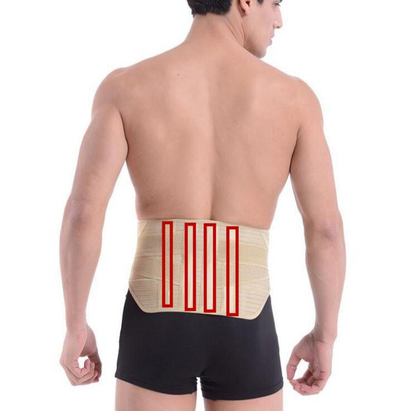 

Adjustable Tourmaline Belt Self-heating Magnetic Therapy Waist Support Belt Lumbar Back Waist Brace Double Band Health Care S-XL, Yellow