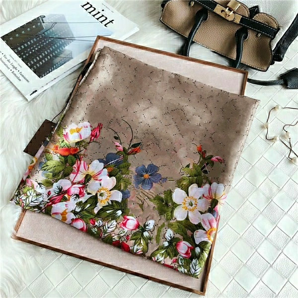 

Beautiful 2021 Fashion summer and spring Hot letter silk scarves timeless classic super long shawl fashion women's soft silk scarves, Blue;gray