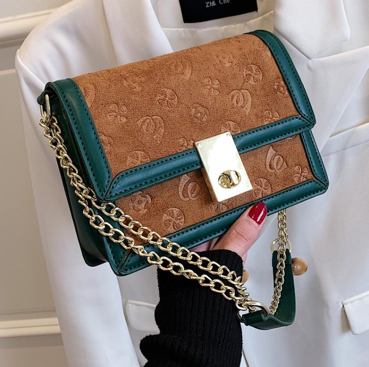 

Chain Small Frosted Messenger Bag Spring Texture All-Match Niche Design Single Shoulder Bags HBP, Brown