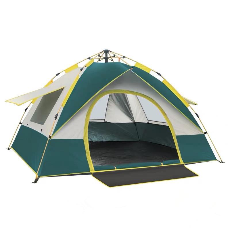 

Camping Tent 4 Person Automatic Up Beach Single Layer Tent Portable Camouflage PU1200mm Camping Hiking Windproof Waterproof