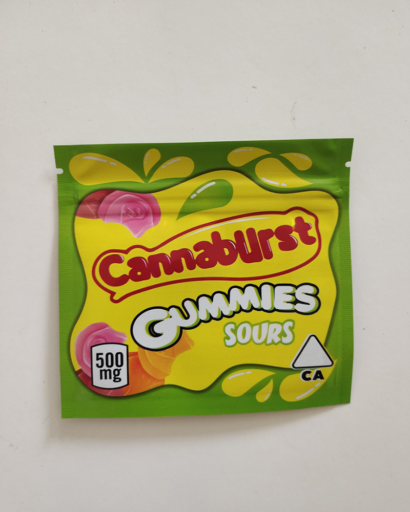 

500mg Empty 4 Types Cannaburst Gummies Sours Packaging bag edible rope Nerds Rope Nerds rope Gummy bags