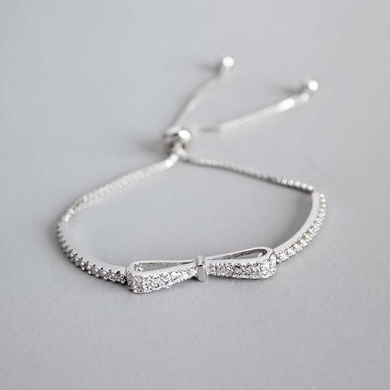 

Ruifan Fashion Box Chain Bowknot 100% 925 Sterling Silver Bracelet Ladies Cubic Zircon Bracelets Female Womens Jewelry YBR057 Y200107