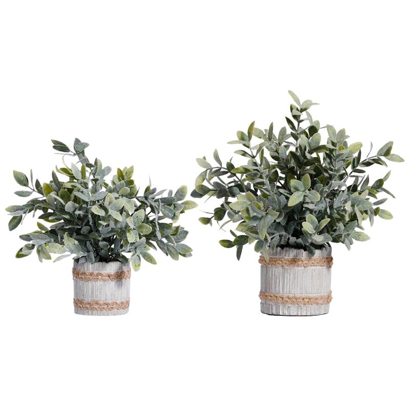 

Artificial Potted Plants Mini Green Tree Greenery in Pots Small Houseplants for Indoor Office Party Tabletop Décor Centerpiece, As pic