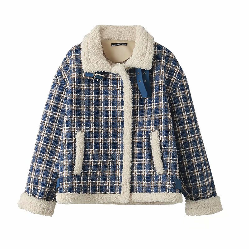 

2021 New Jj Ladies Street Fashion in Europe and the Wind Fund of Winter Relaxed Joker Carded Lambs Wool Jacket T7w5, See chart