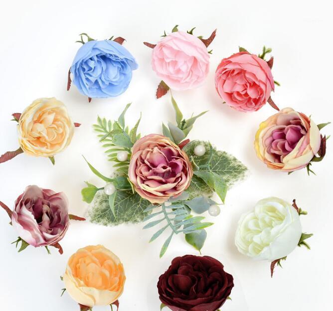 

Silk Flowers for Home Decoration 10PCS/lot DIY Craft Flower Materials Mini Peony Artificial flowers1, Yellow