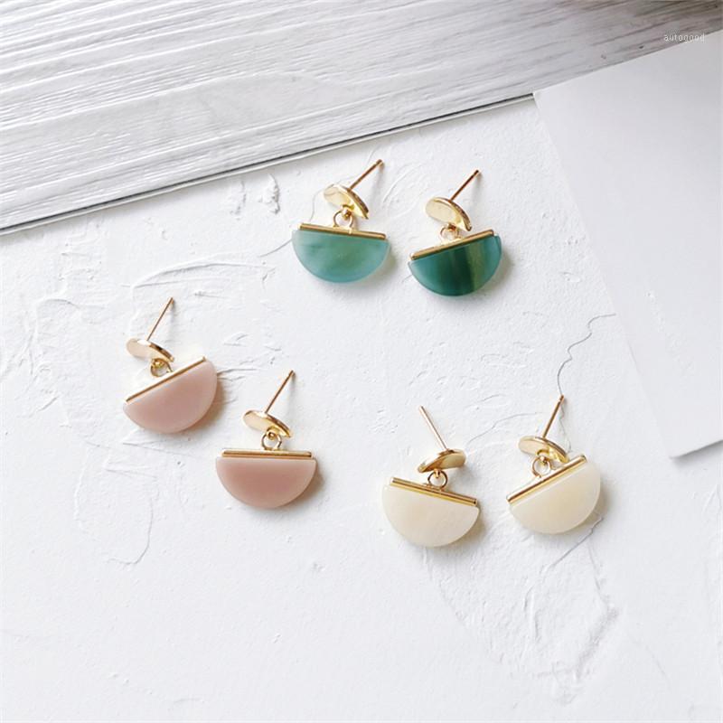 

Stud Women Fashion Earrings Acetate Plate Earring Geometric Semicircle Contracted Girl Wholesale1