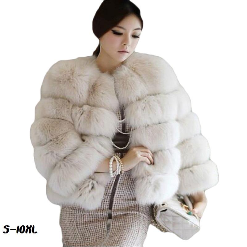 

Large number of artificial fur coat 2020 HOT fur jacket warm artificial leather 4xl winter imitation natural coat, Light blue