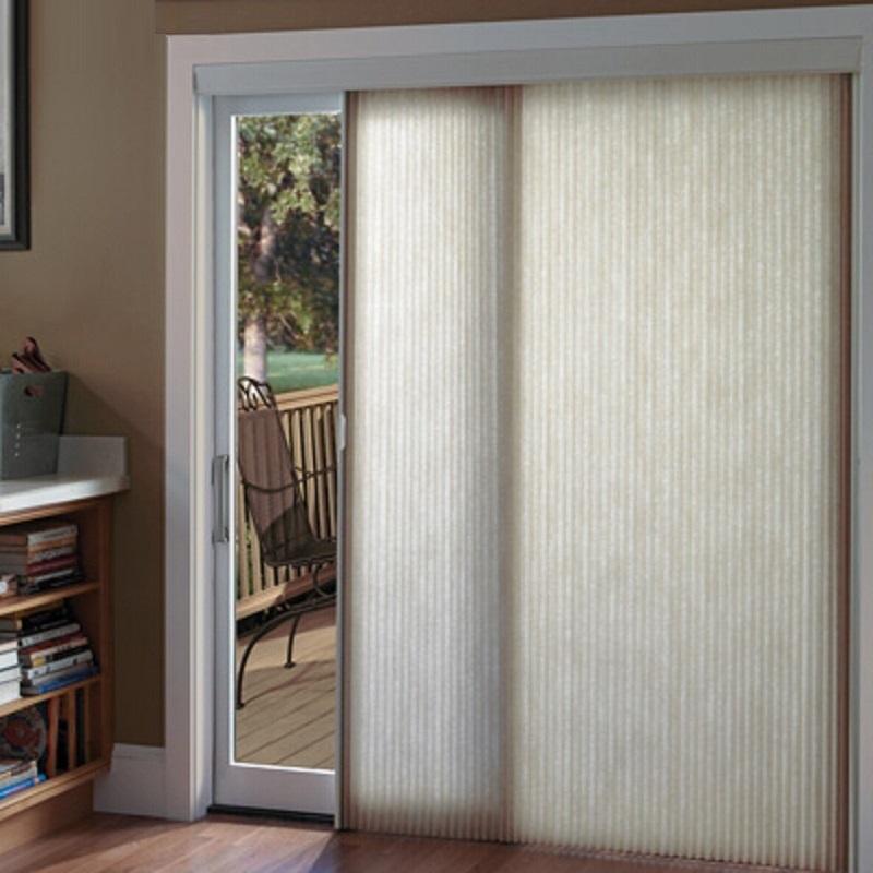 

Cordless Cellular Vertical Blinds Honeycomb Fabric Window Curtains Shades Model V-Cellular Custom Made Manual Or Electric, Light filtering