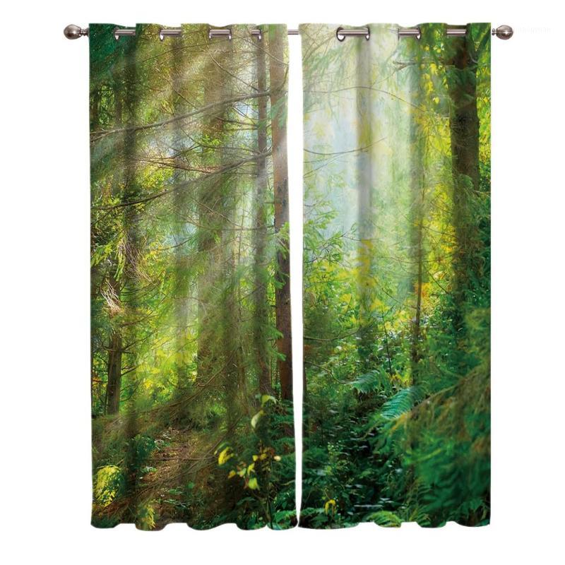 

Beautiful Forest Room Curtains Large Window Living Room Kitchen Outdoor Indoor1, As pic