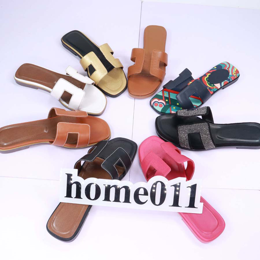 

famous Sandals Slippers Beach slipper Classic Flat heel Summer Designer Fashion flops leather lady By dqbag 88, #0