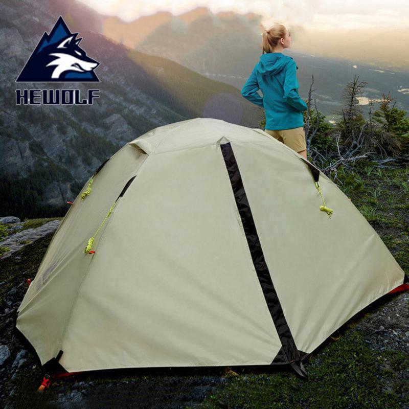 

HEWOLF 2 Person 4 Season Camping Tent Outdoor Camping Tent 210T 210D Aluminium Waterproof Hiking 2.65kg Ultralight1