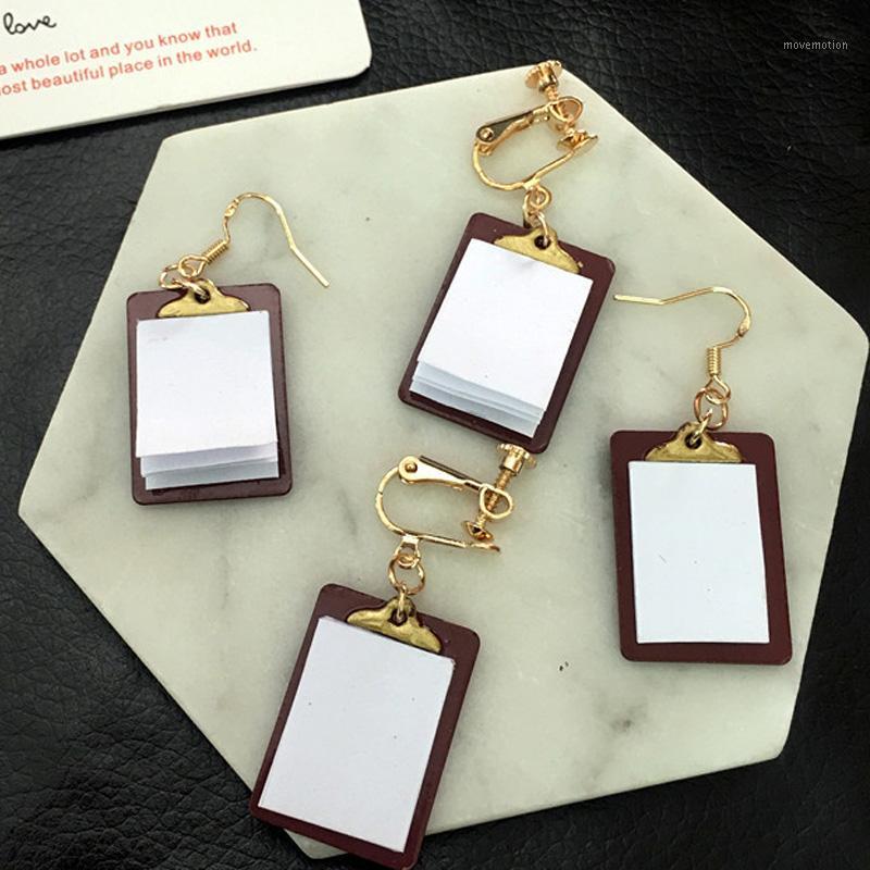 

Fashion Lovely Funny Busy Book Earrings Interesting Handmade Exercise Book Drop Earrings for Women Girl Unique Jewelry 1 Pair1