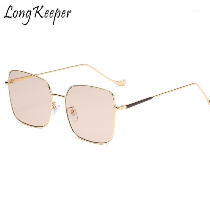 

Sunglasses Square Women 2021 Metal Frame Vintage Candy Color Lens Oversized Sun Glasses Men Female Gafas De Sol Uv4001
