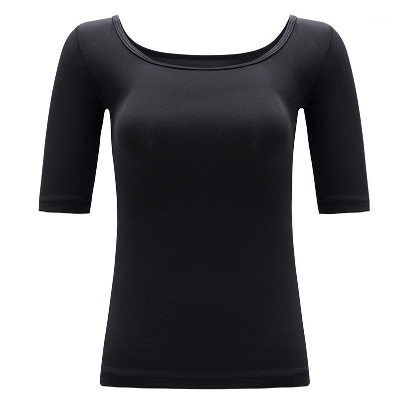 

Women Sport Training Short Shirts Yoga Clothes Running Fitness Stretch Quick-Drying Short-Sleeved Tight-Fitting T-Shirt Black XL1, Xl