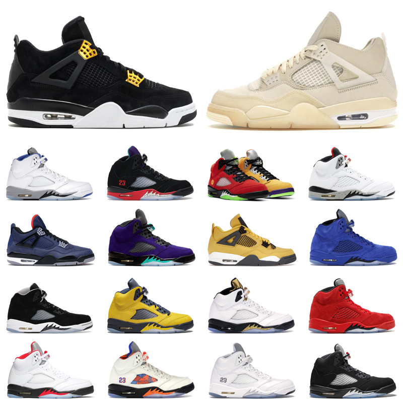 

mens basketball shoes 5s Metallic SIlver Island Green Michigan 4s Taupe Haze Black cat Pure Money men women trainers outdoor sports sneakers size 36-47, #25