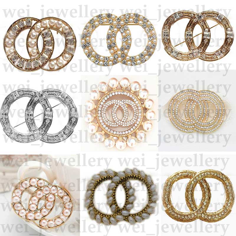 

New Fashion Designer Brooch Crystal Diamond Brooch Pins Women Designer Jewelry Clothing Suits Brooches with box, Gray