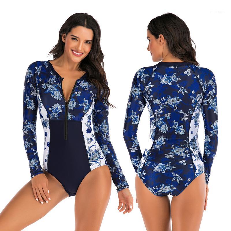 

Swimming Suit Long Sleeve For Women Swimwear Teenagers Bikini Rash Guard Korean Plus Size Female Diving Guards Trajes De Bano1