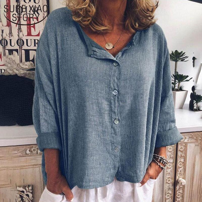 

Women's Blouses & Shirts 2022 Spring Solid Long Sleeves Blouse Fashion Cardigan Plus Size Tops Streetwear Women Casual Single-breasted Autum, White