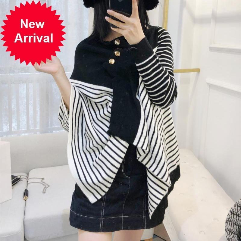 

Track 2021 New Women' Own-branded Cardigan Black Sheet White Fixed Metal Sleeve Batwing Loose Luxo Autumn Camisola RYO9, Beige