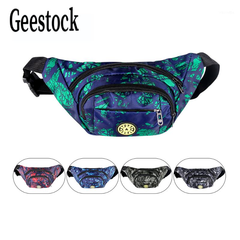 

Geestock Fashion Waist Packs Men Women Banana Hip Bum Bag Running Fanny Pack Nylon Sports Belt Bag Waterproof Phone Holder1, Black