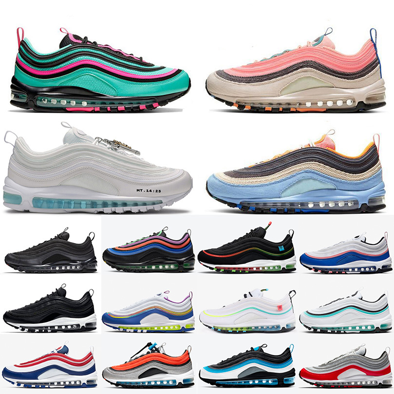 

2021 New Arrival Men Running Shoes Black Metallic Gold South Beach PRM Yellow Triple White Designer Women Sports Sneakers US 5.5-11