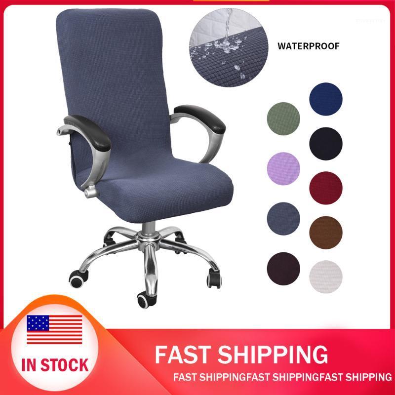 

Office Computer Rotating Stretch Desk Seat Chair Cover Polyester Spandex Waterproof Elastic Chair Covers Removable Slipcovers1