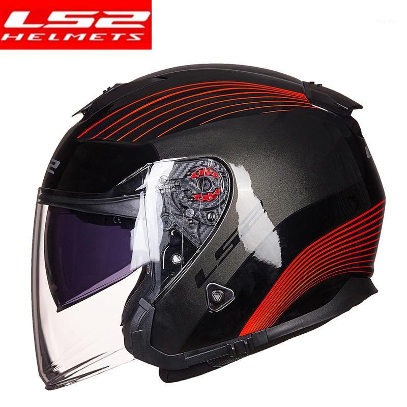 

LS2 of521 half face vintage motorcycle helmet Fiber glass retro racing motorbike helmet 3/4 open face vaspa moto helmets ECE1