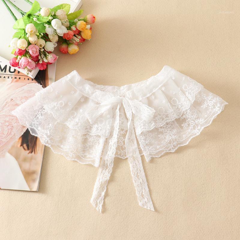 

Hollow Lace Floral False Collar Fake Collar for Women Lapel Detachable Necklace Choker Shawl Cape Removable Nep Kraagie1