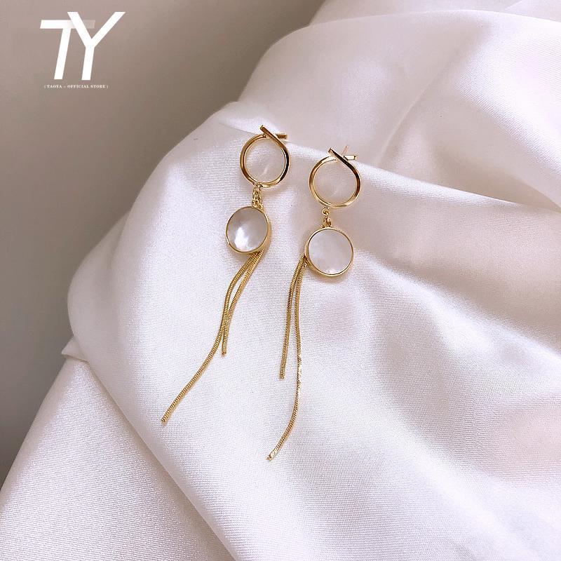 

2020 new fashion classic tassel long earrings European and American women trend Earrings Korean exaggerated jewelry1