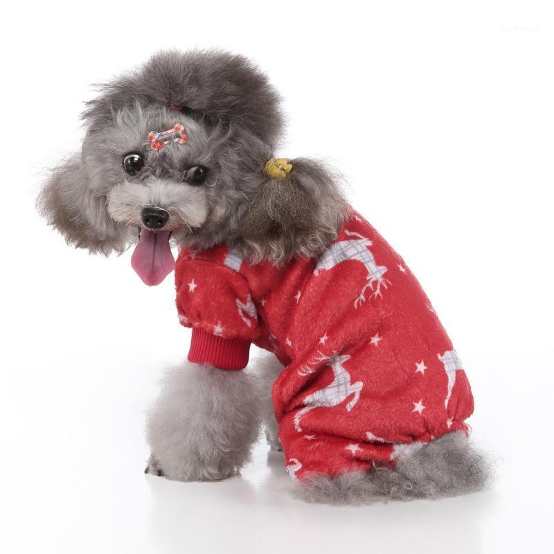

Pet Christmas Outfits 4-legged Cartoon Pattern Costume Small And Medium Cold Weather Jumpsuit Elk Cat Print1, Gray