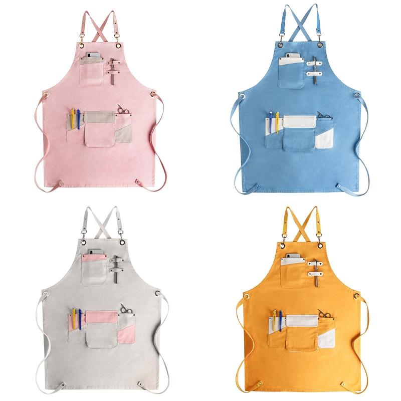 

Long Cotton Apron Waitstaff Barista Bartender Bistro Pastry Catering Uniform